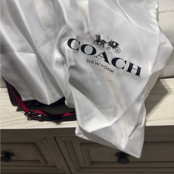 Coach Plum Leather Satchel with Mixed Metal Studs - Picture 7 of 8